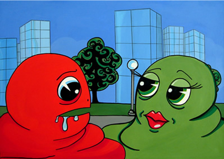 Amor monstruoso - 50 x 70 cm - Acrílico sobre tela
